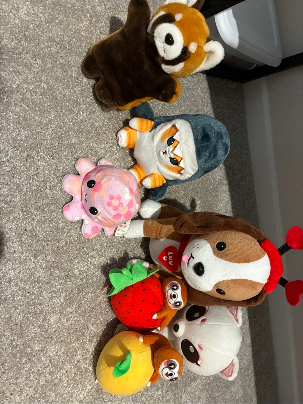 Assorted Plush Toy Lot - Colorful Cute Characters